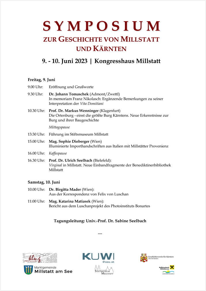 SYMPOSIUM - 09.-10. Juni 2023 | Kongresshaus Millstatt